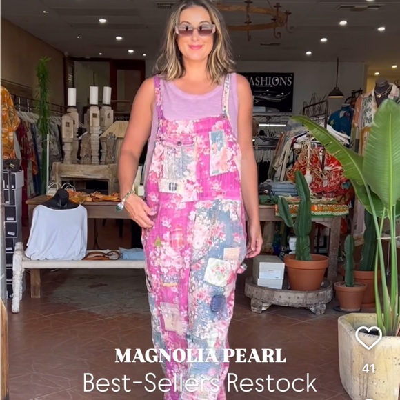 Magnolia Pearl Piecewise Love Overalls. One size, New, purchased and never worn. - Picture 10 of 10